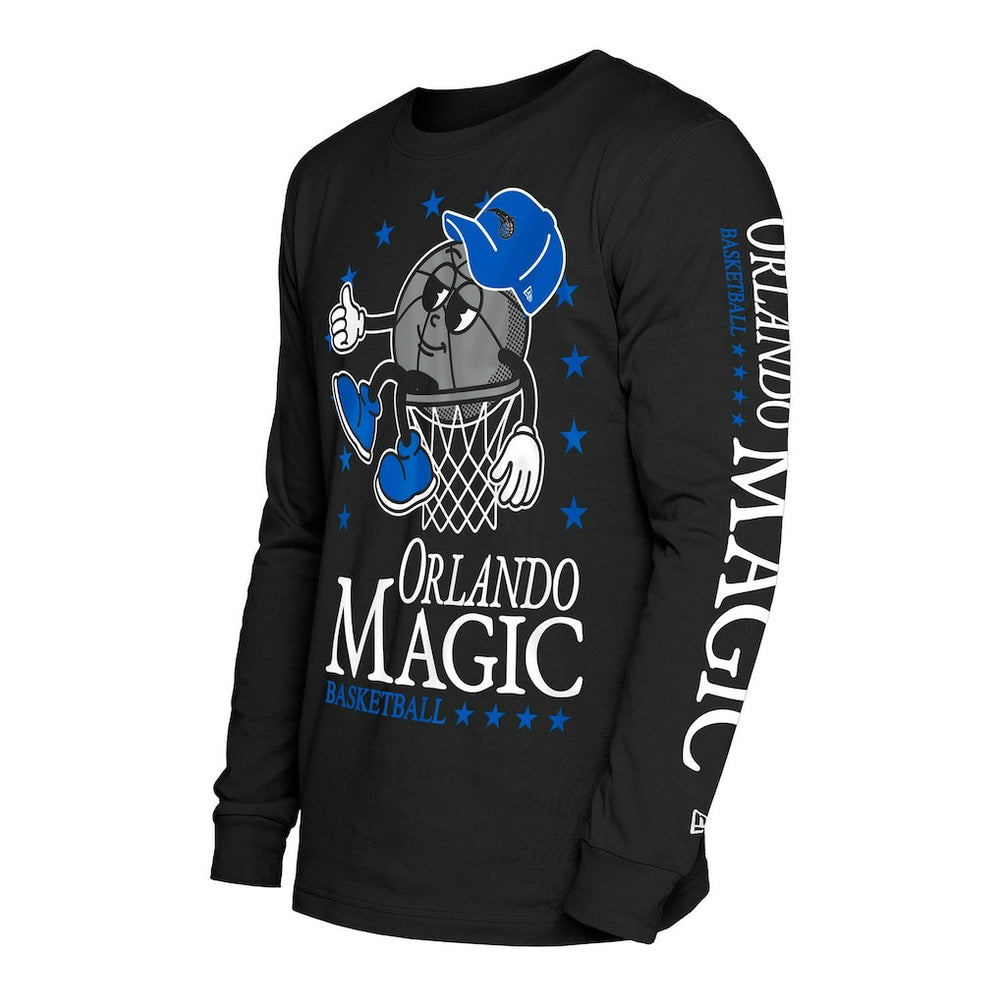 Orlando Magic Old School Sport Long Sleeve T-Shirt Black | New Era discount