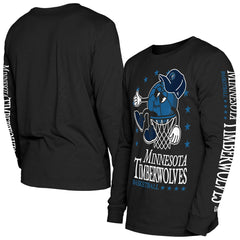 Minnesota Timberwolves Old School Sport Long Sleeve T-Shirt Black | New Era Near Me