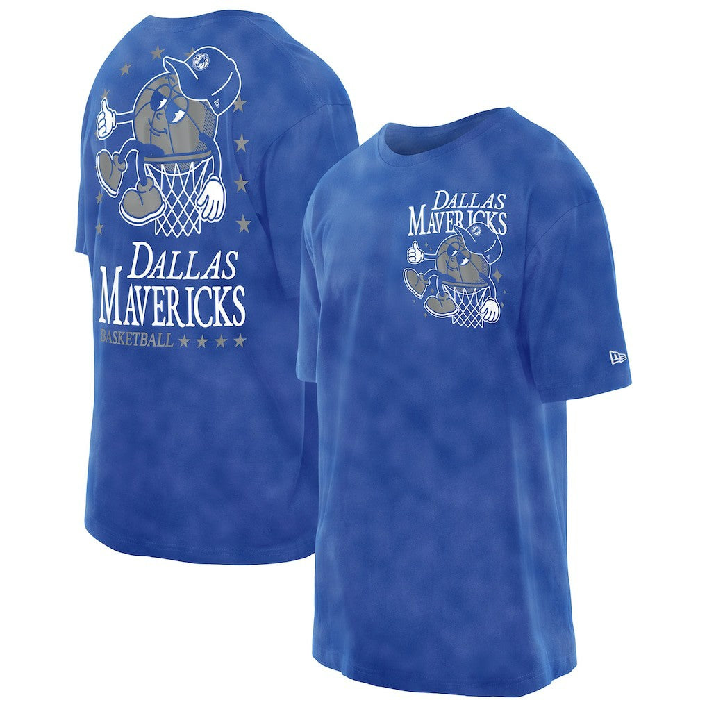Dallas Mavericks Old School Sport Enzyme Wash Oversized T-Shirt for sale Blue | New Era US