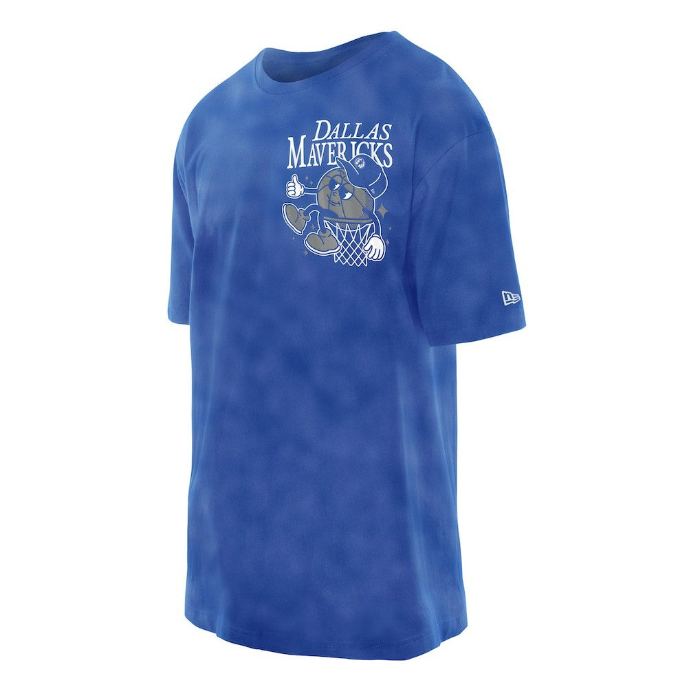 Dallas Mavericks Old School Sport Enzyme Wash Oversized T-Shirt for sale Blue | New Era US