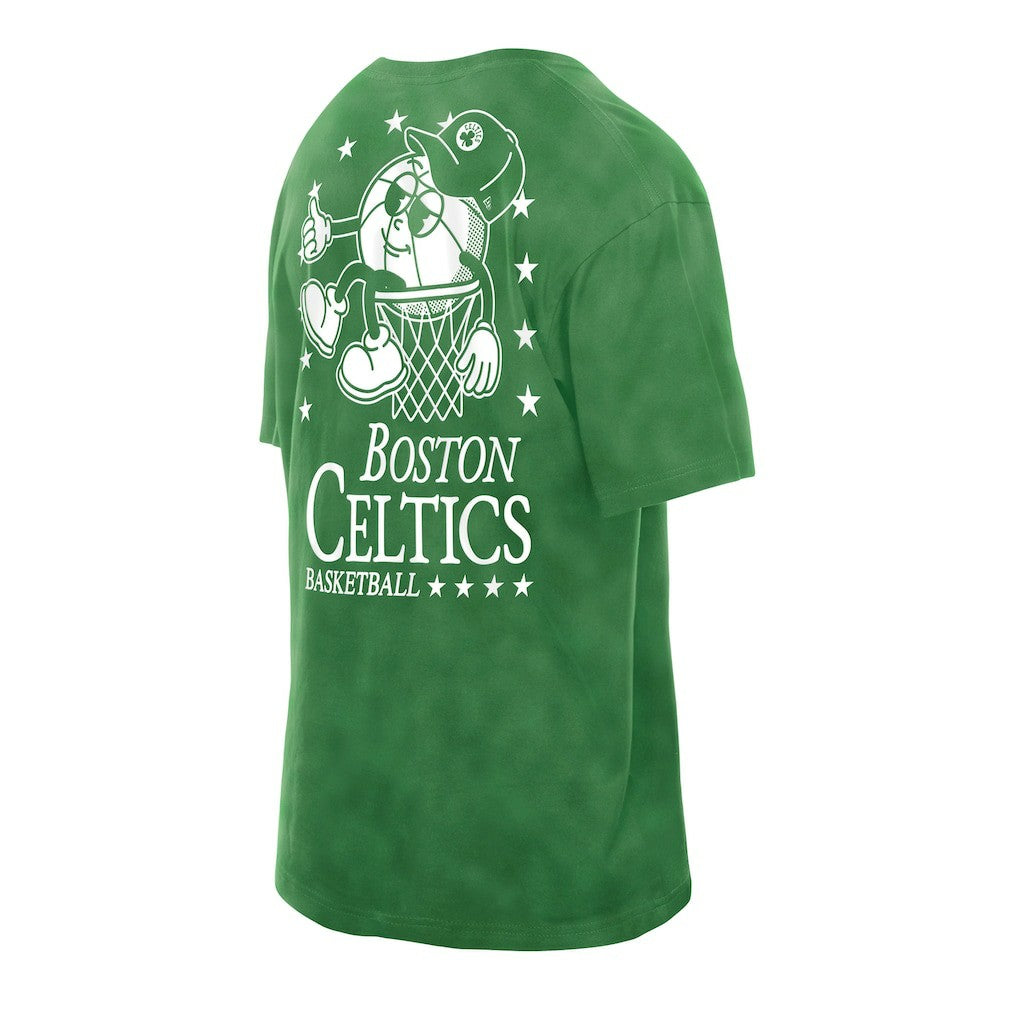 Boston Celtics Old School Sport Enzyme Wash Oversized T-Shirt Kelly Green | New Era