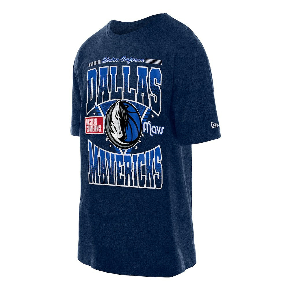 Dallas Mavericks Boxy Old School Sport Vintage Wash T-Shirt for sale Navy | New Era