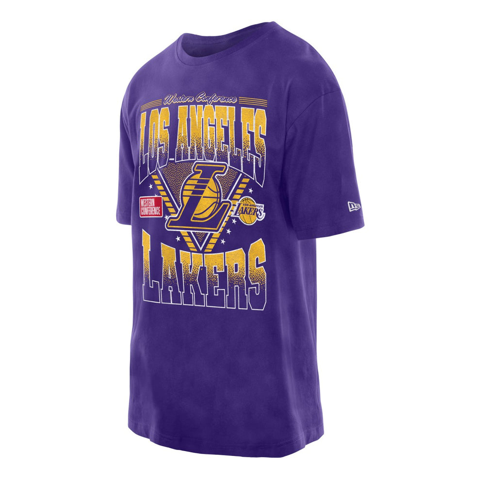Los Angeles Lakers Old School Sport Vintage Wash T-Shirt Purple | New Era outlet