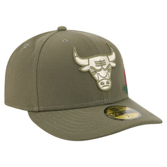Chicago Bulls Tonal Florals 59FIFTY Fitted Hat Olive | New Era outlet