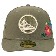 Golden State Warriors Tonal Florals 59FIFTY Fitted Hat for sale Olive | New Era for sale