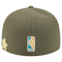 Golden State Warriors Tonal Florals 59FIFTY Fitted Hat for sale Olive | New Era for sale