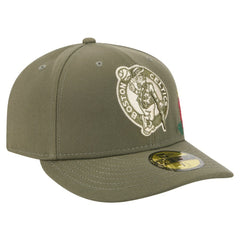 Boston Celtics Tonal Florals 59FIFTY Fitted Hat Olive | New Era