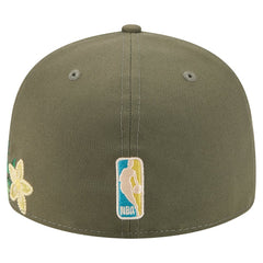 Boston Celtics Tonal Florals 59FIFTY Fitted Hat Olive | New Era