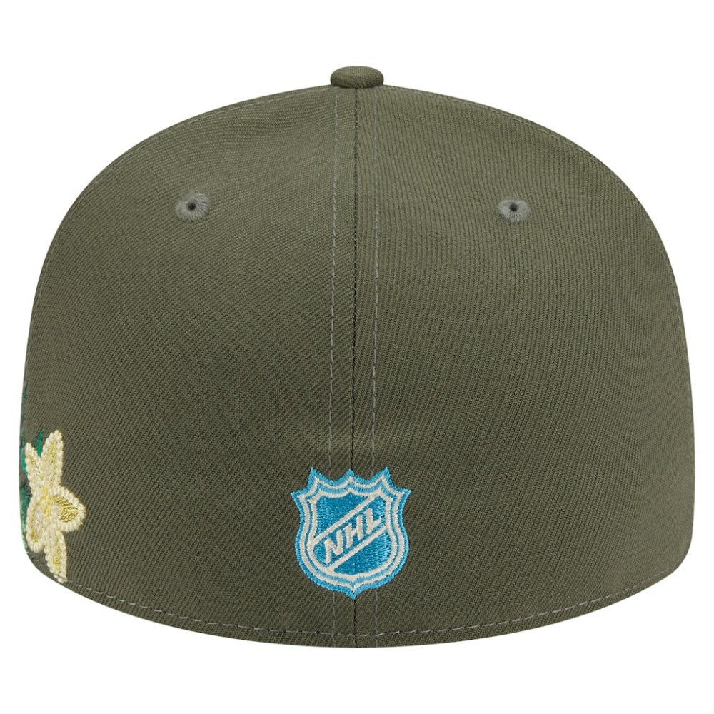 Vegas Golden Knights New Era Tonal Florals 59FIFTY Fitted Hat - Olive - NHL 202223631