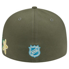 Chicago Blackhawks New Era Tonal Florals 59FIFTY Fitted Hat - Olive - NHL 202223632