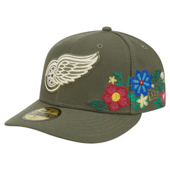 Detroit Red Wings New Era Tonal Florals 59FIFTY Fitted Hat - Olive - NHL 202223633