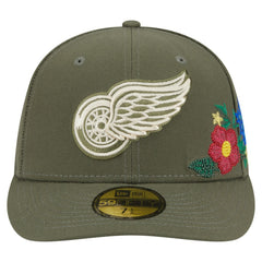 Detroit Red Wings New Era Tonal Florals 59FIFTY Fitted Hat - Olive - NHL 202223633