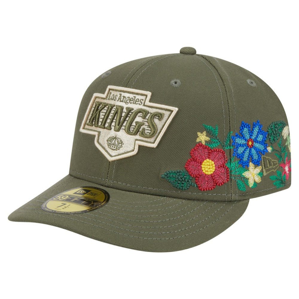 Los Angeles Kings New Era Tonal Florals 59FIFTY Fitted Hat - Olive - NHL 202223634