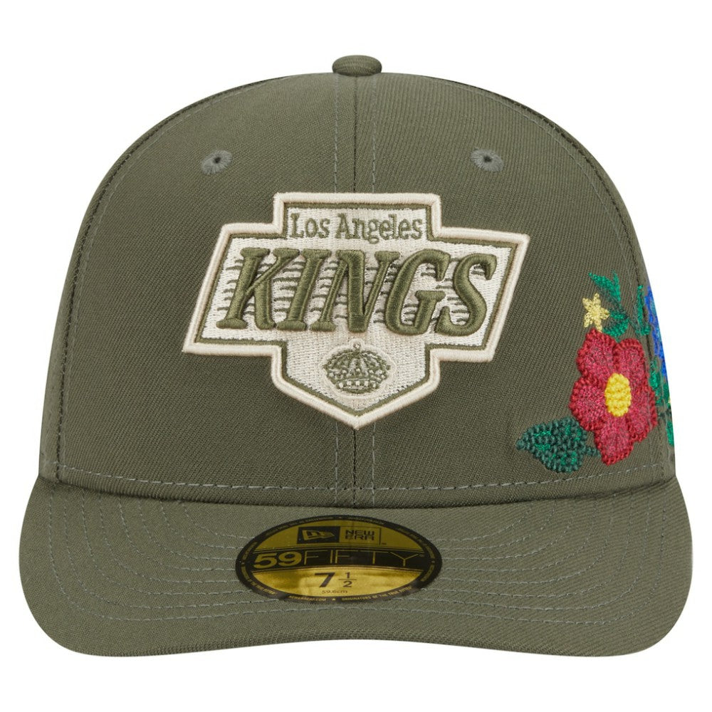 Los Angeles Kings New Era Tonal Florals 59FIFTY Fitted Hat - Olive - NHL 202223634