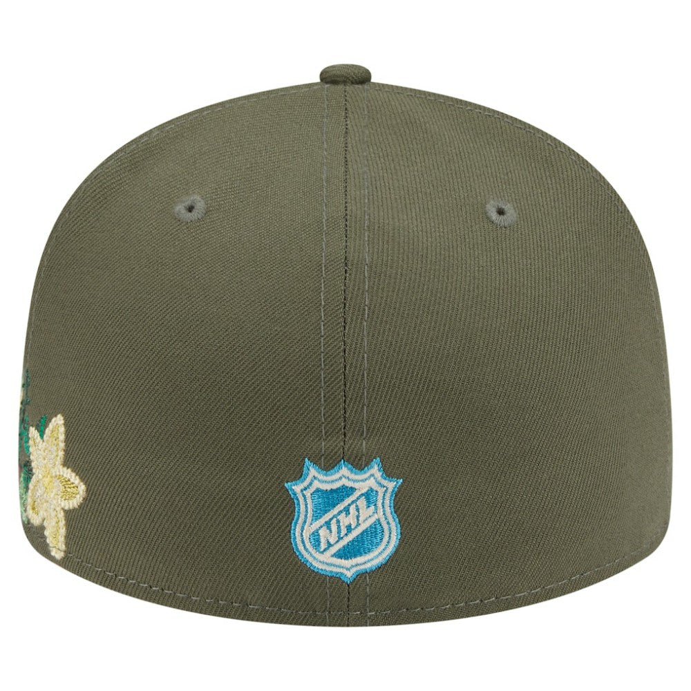 Philadelphia Flyers New Era Tonal Florals 59FIFTY Fitted Hat - Olive - NHL 202223636