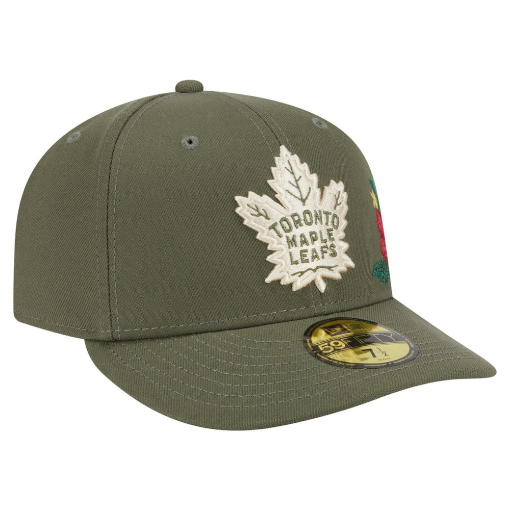 Toronto Maple Leafs New Era Tonal Florals 59FIFTY Fitted Hat - Olive - NHL 202223637