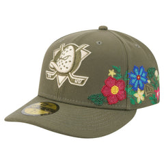 Anaheim Ducks New Era Tonal Florals 59FIFTY Fitted Hat - Olive - NHL 202223639