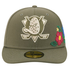 Anaheim Ducks New Era Tonal Florals 59FIFTY Fitted Hat - Olive - NHL 202223639