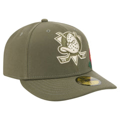 Anaheim Ducks New Era Tonal Florals 59FIFTY Fitted Hat - Olive - NHL 202223639