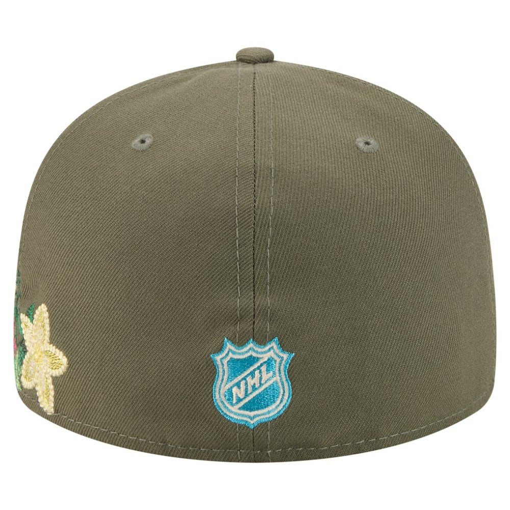 Anaheim Ducks New Era Tonal Florals 59FIFTY Fitted Hat - Olive - NHL 202223639