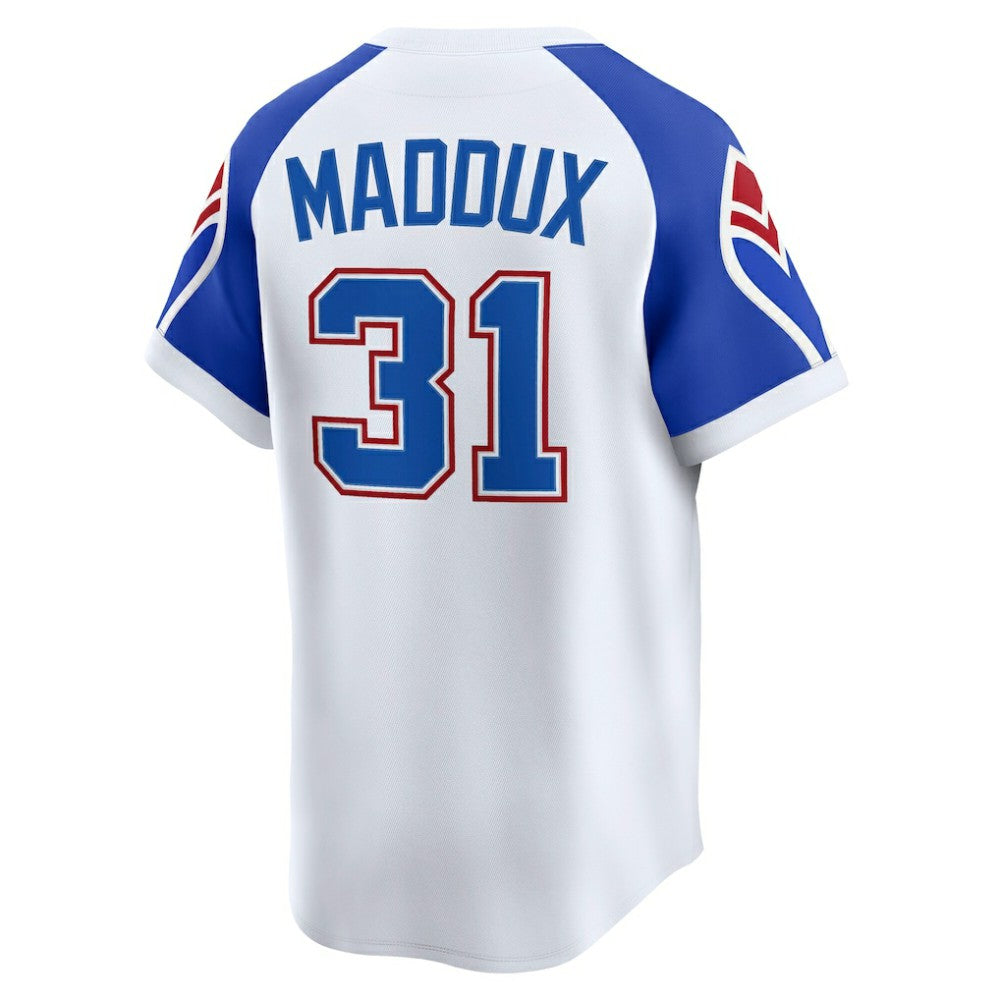 Greg Maddux Atlanta Braves Nike Throwback Cooperstown Collection Limited Jersey - White - Nike Lifestyle
