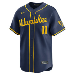 Jackson Chourio Milwaukee Brewers Nike Alternate 2 Limited Jersey - Navy - Nike on Sale