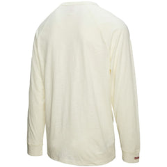 Cincinnati Reds Mitchell & Ness Arched Logo Slub Long Sleeve T-Shirt - Cream - Mitchell & Ness Sale
