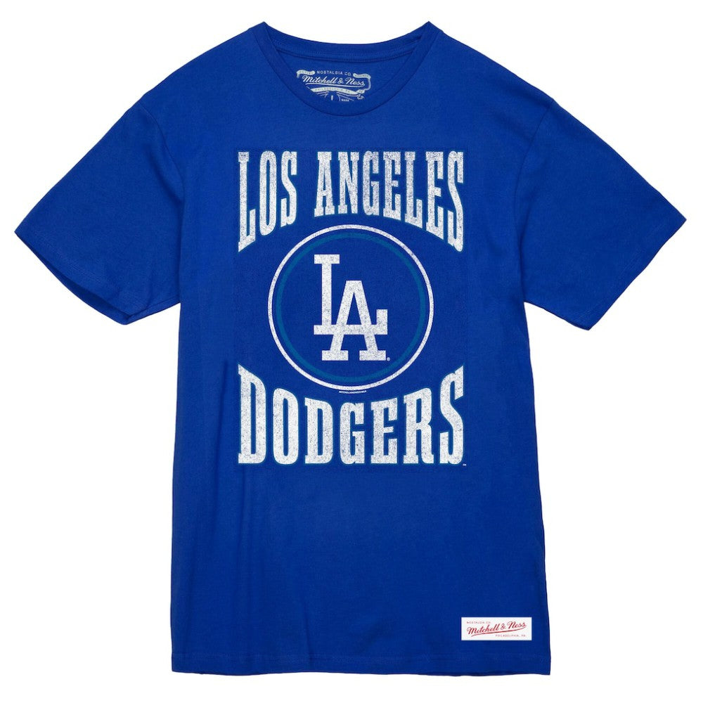 Los Angeles Dodgers Mitchell & Ness Arched Logo Slub T-Shirt - Royal - Mitchell & Ness Online