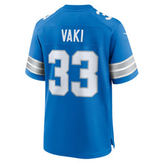 Nike Sione Vaki Detroit Lions Team Game Jersey Blue