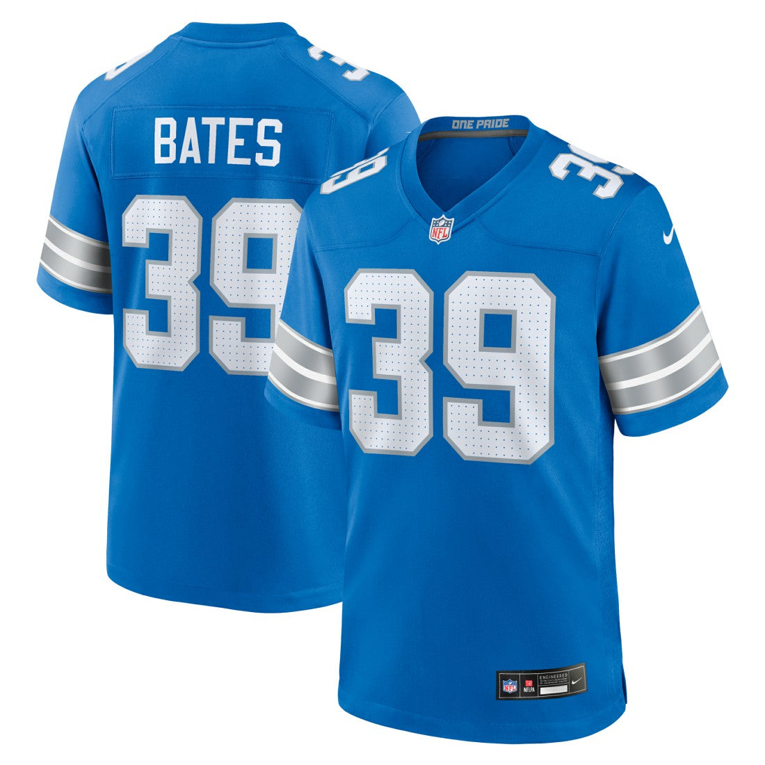 Nike Jake Bates Detroit Lions Team Game Jersey Blue