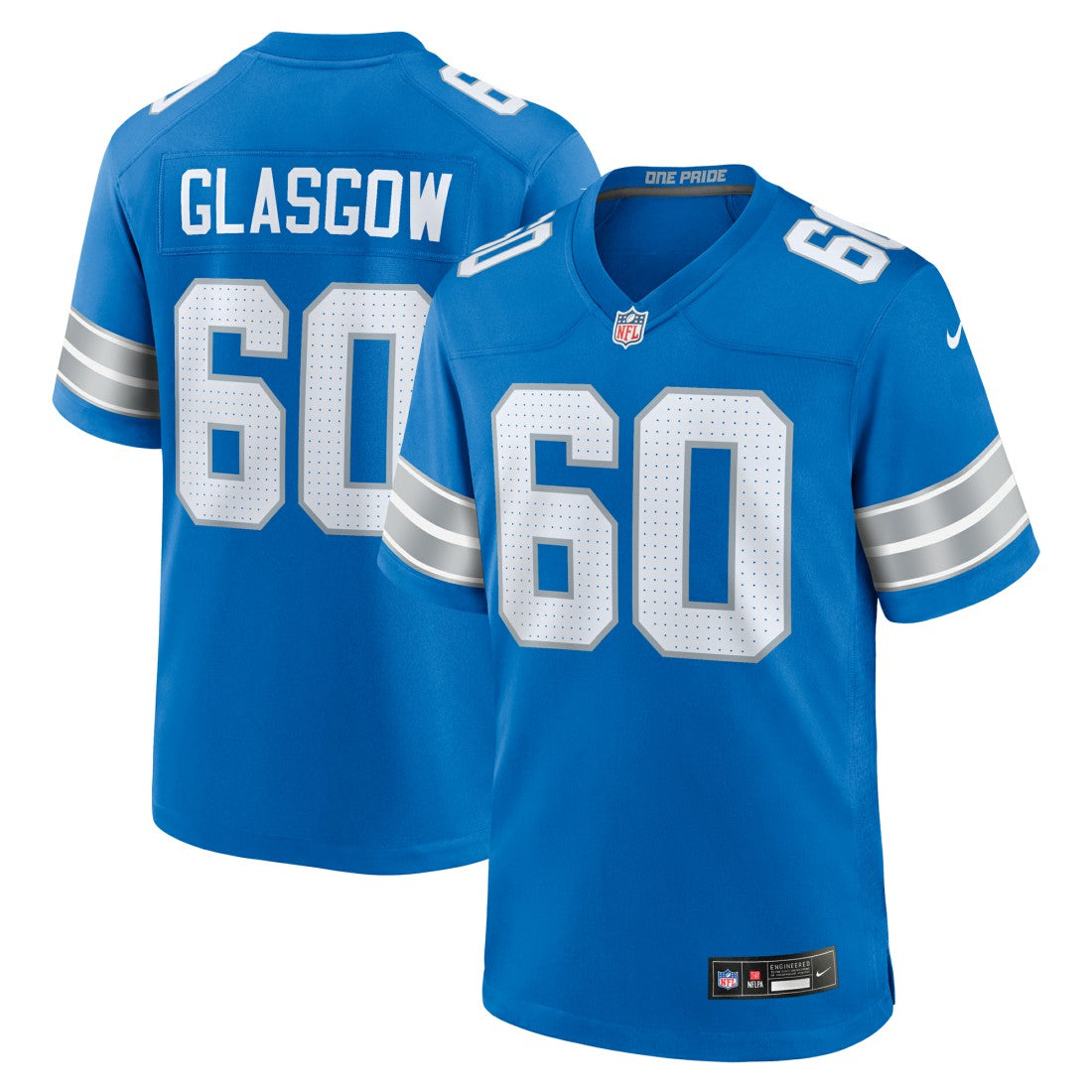 Nike Graham Glasgow Detroit Lions Team Game Jersey Blue