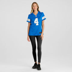 Nike Emmanuel Moseley Detroit Lions Women's Team Game Jersey Blue