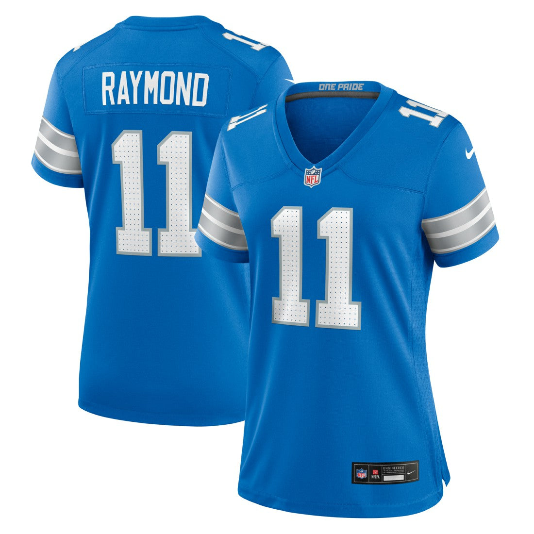 Nike Kalif Raymond Detroit Lions Women's Team Game Jersey Blue