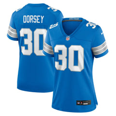 Nike Khalil Dorsey Detroit Lions Women's Team Game Jersey Blue