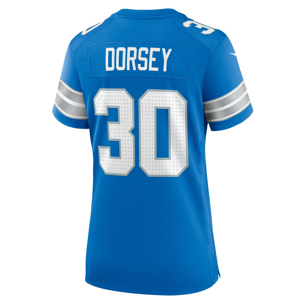 Nike Khalil Dorsey Detroit Lions Women's Team Game Jersey Blue