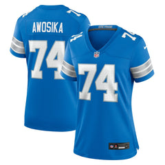 Nike Kayode Awosika Detroit Lions Women's Team Game Jersey Blue