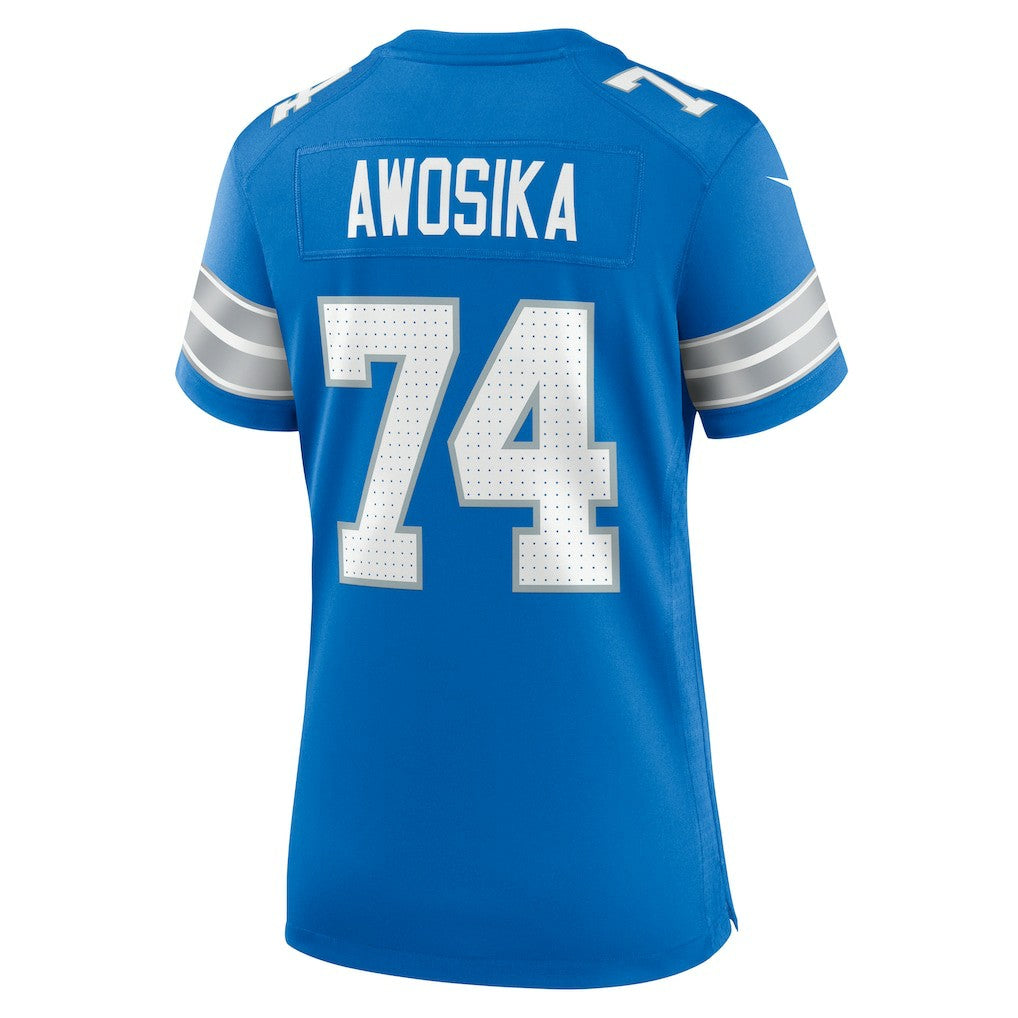Nike Kayode Awosika Detroit Lions Women's Team Game Jersey Blue