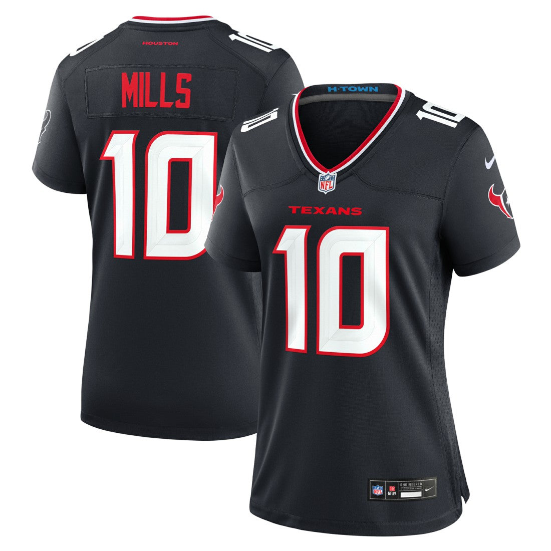 Nike Davis Mills Houston Texans Women's Team Game Jersey Navy