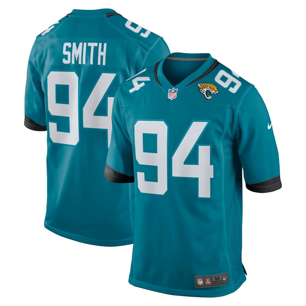 Nike Maason Smith Jacksonville Jaguars Team Game Jersey Teal