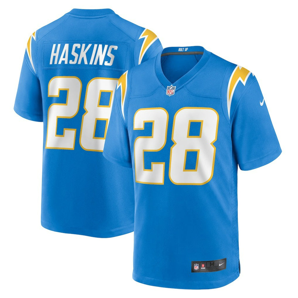 Nike Hassan Haskins Los Angeles Chargers Team Game Jersey Powder Blue