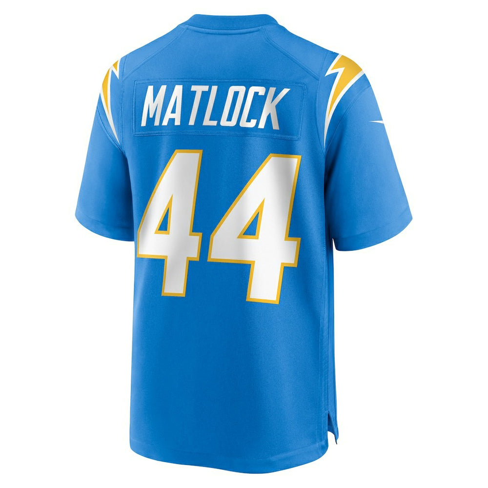 Nike Scott Matlock Los Angeles Chargers Team Game Jersey Powder Blue