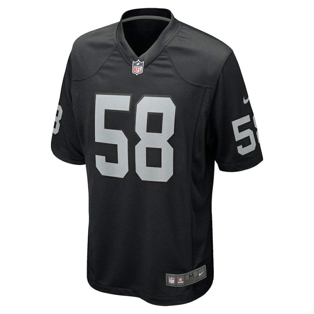 Nike Jackson Powers-Johnson Las Vegas Raiders Team Game Jersey Black