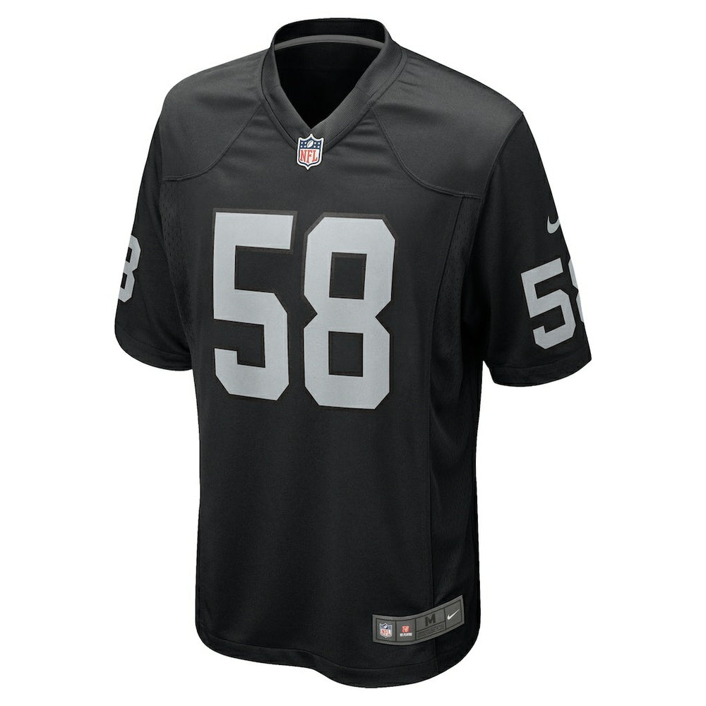 Nike Jackson Powers-Johnson Las Vegas Raiders Team Game Jersey Black