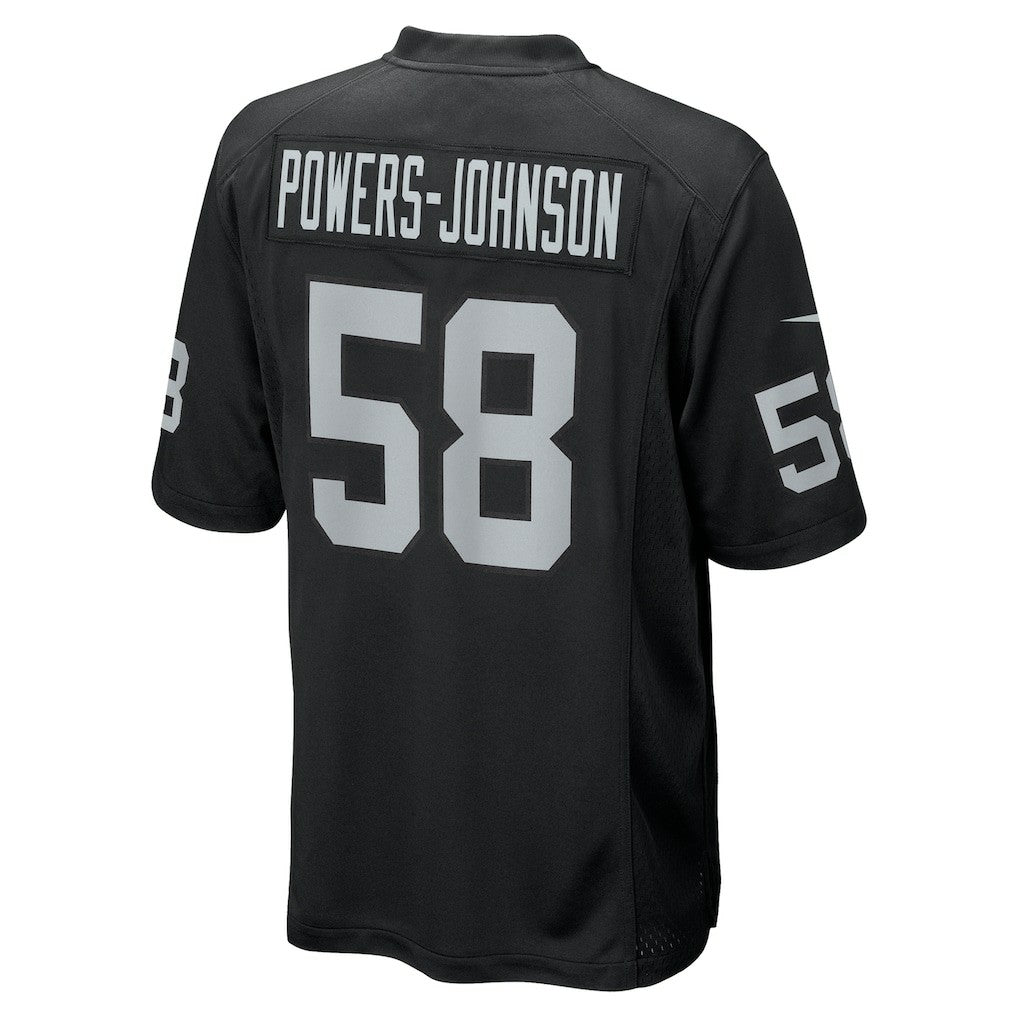 Nike Jackson Powers-Johnson Las Vegas Raiders Team Game Jersey Black