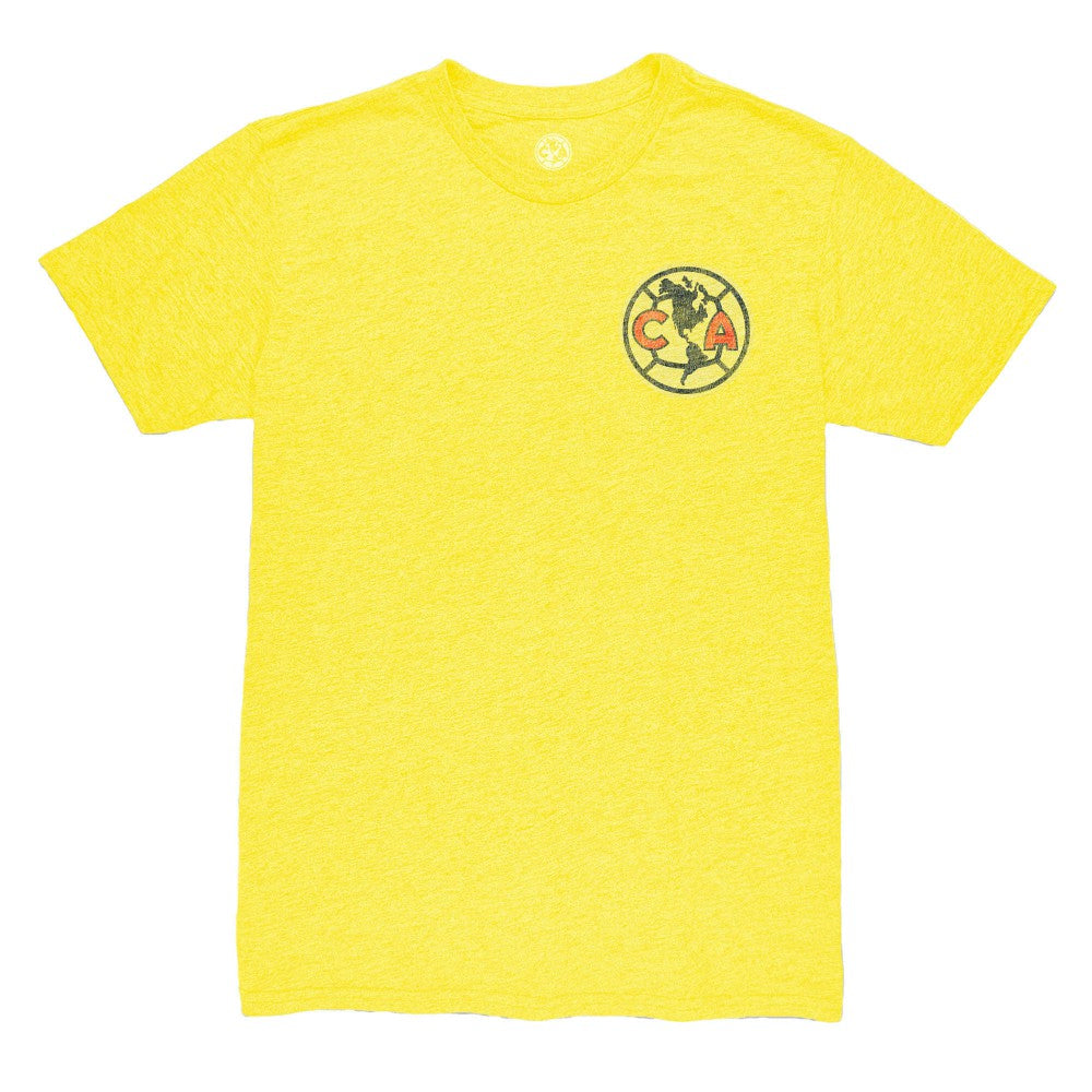 Alejandro Zendejas Club America 1863FC Vintage Player Name & Number Tri-blend T-Shirt Yellow