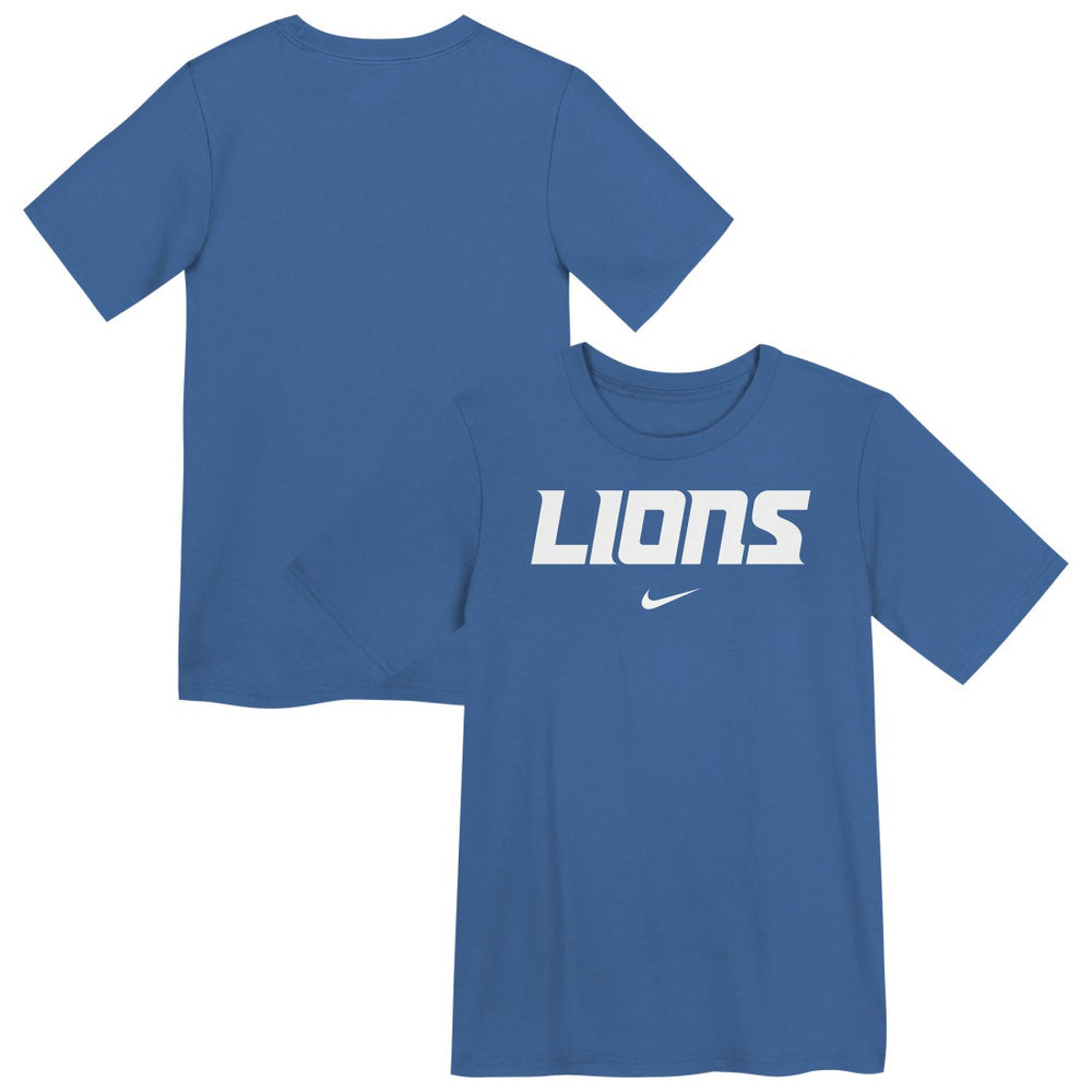 Nike Detroit Lions Preschool Wordmark T-Shirt Blue