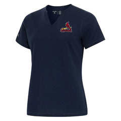 St. Louis Cardinals Antigua Women's Notch Neck T-Shirt - Navy - MLB Sale