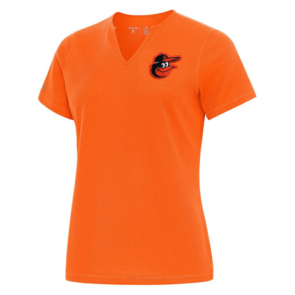 Baltimore Orioles Antigua Women's Notch Neck T-Shirt - Orange - MLB Lifestyle