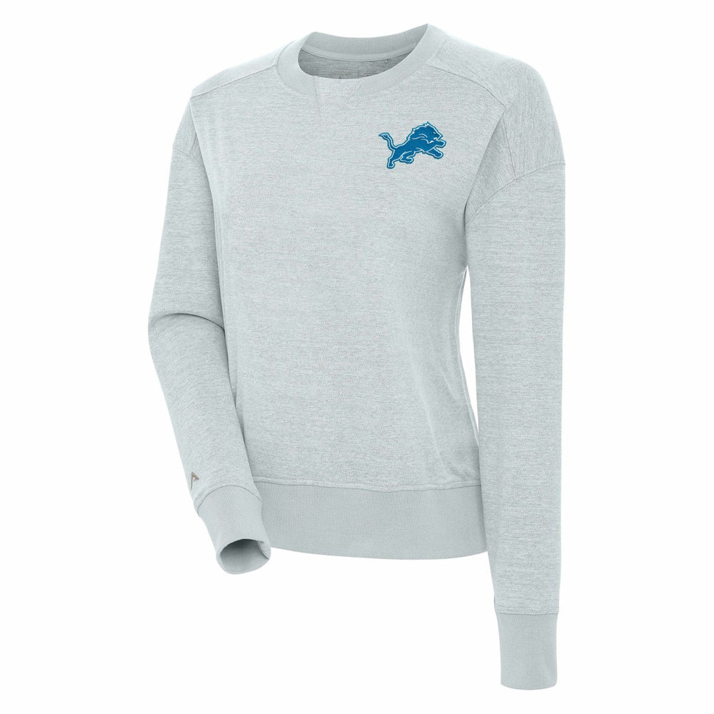 Detroit Lions Antigua Women's Forward Fleece Pullover Sweatshirt Heather Gray