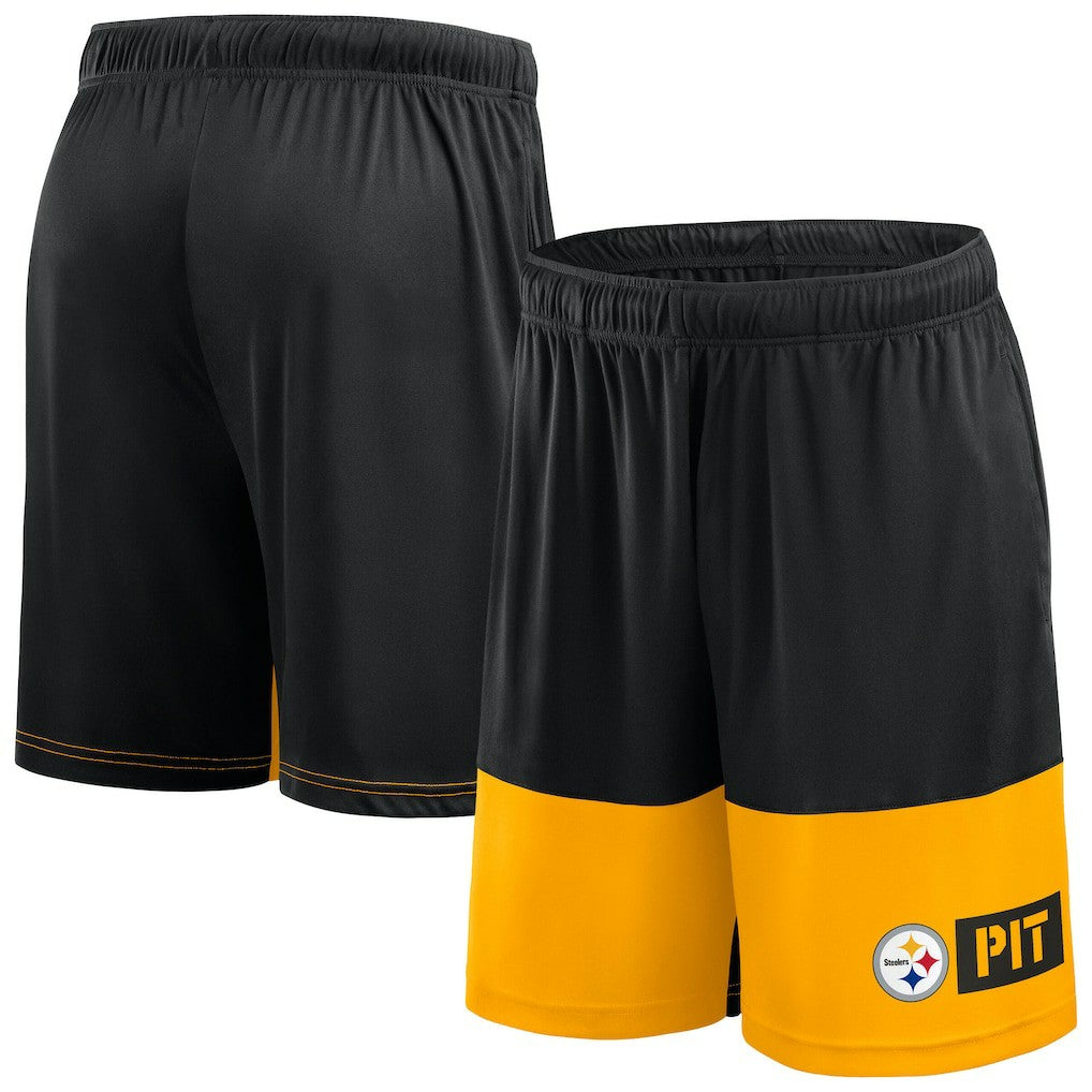 Fanatics Pittsburgh Steelers Big & Tall Best of the Best Performance Shorts Black/Gold